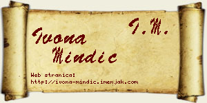 Ivona Mindić vizit kartica